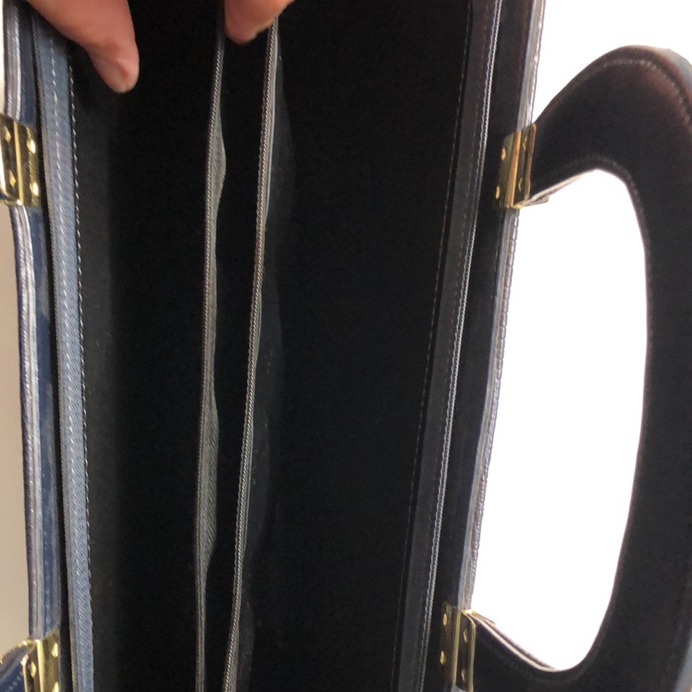 🦋Vintage Navy Office Tote Bag - Picture 3 of 13